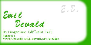 emil devald business card